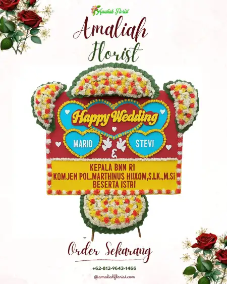 Papan Bunga Pernikahan Batudinding